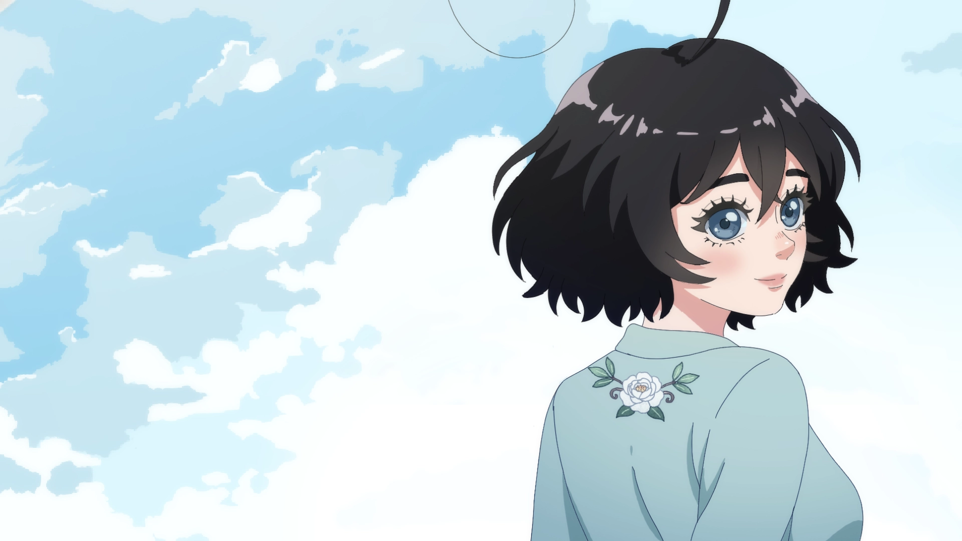Artwork of Ink Crossed Memories: Sophia smiles.